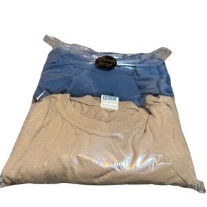 2x Fayettechill Mountain Company Long Sleeve Tees Men’s M | Blue + Tan